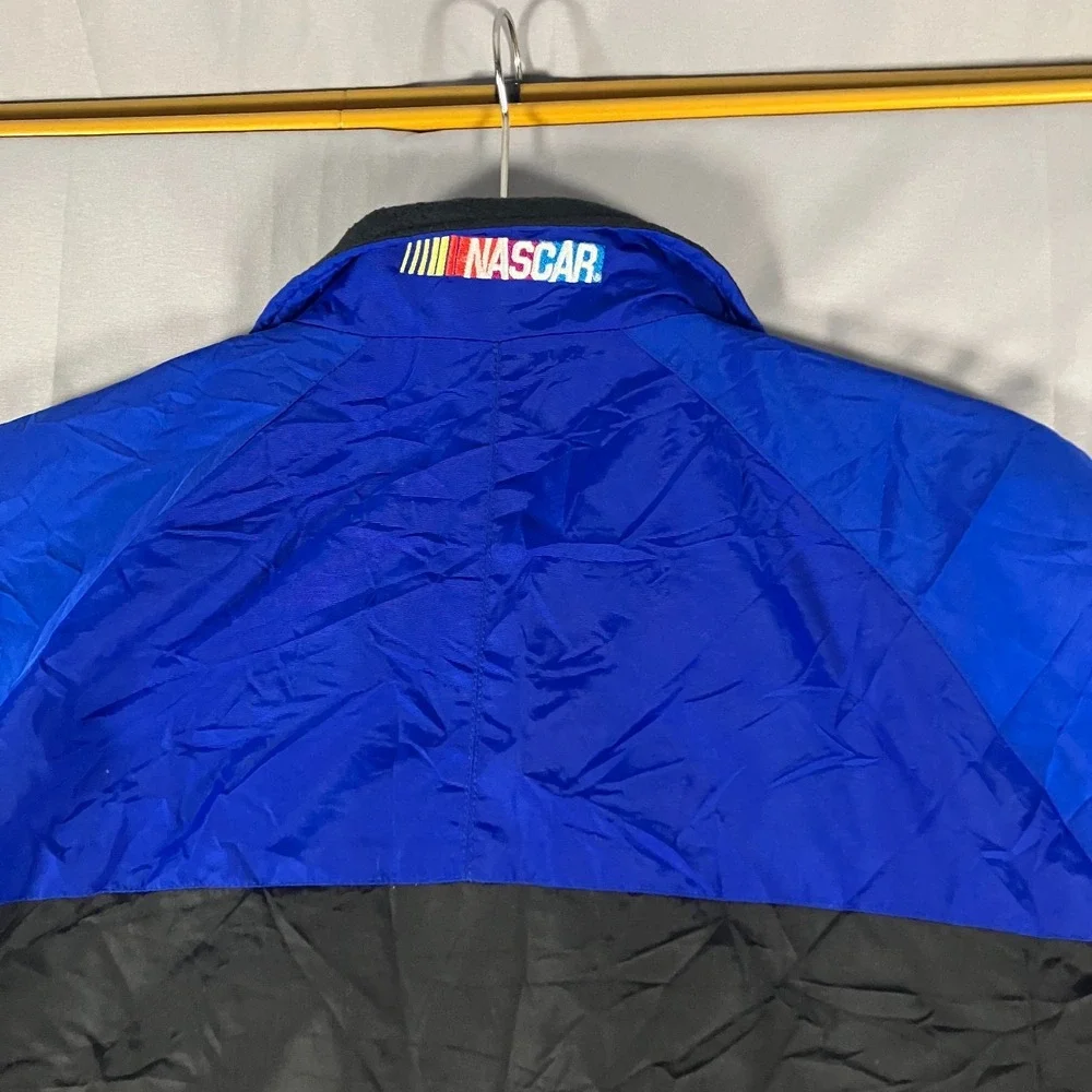 Winners Circle NASCAR Jacket Women's Extra Large Blue Black Racing‎ Embroidered
